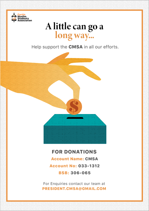 poster for donations